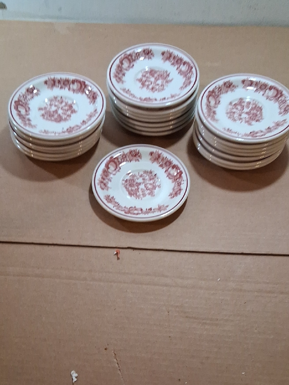 21 Jackson China Vitrified Restaurant Ware Saucers "Jessica" Pattern
